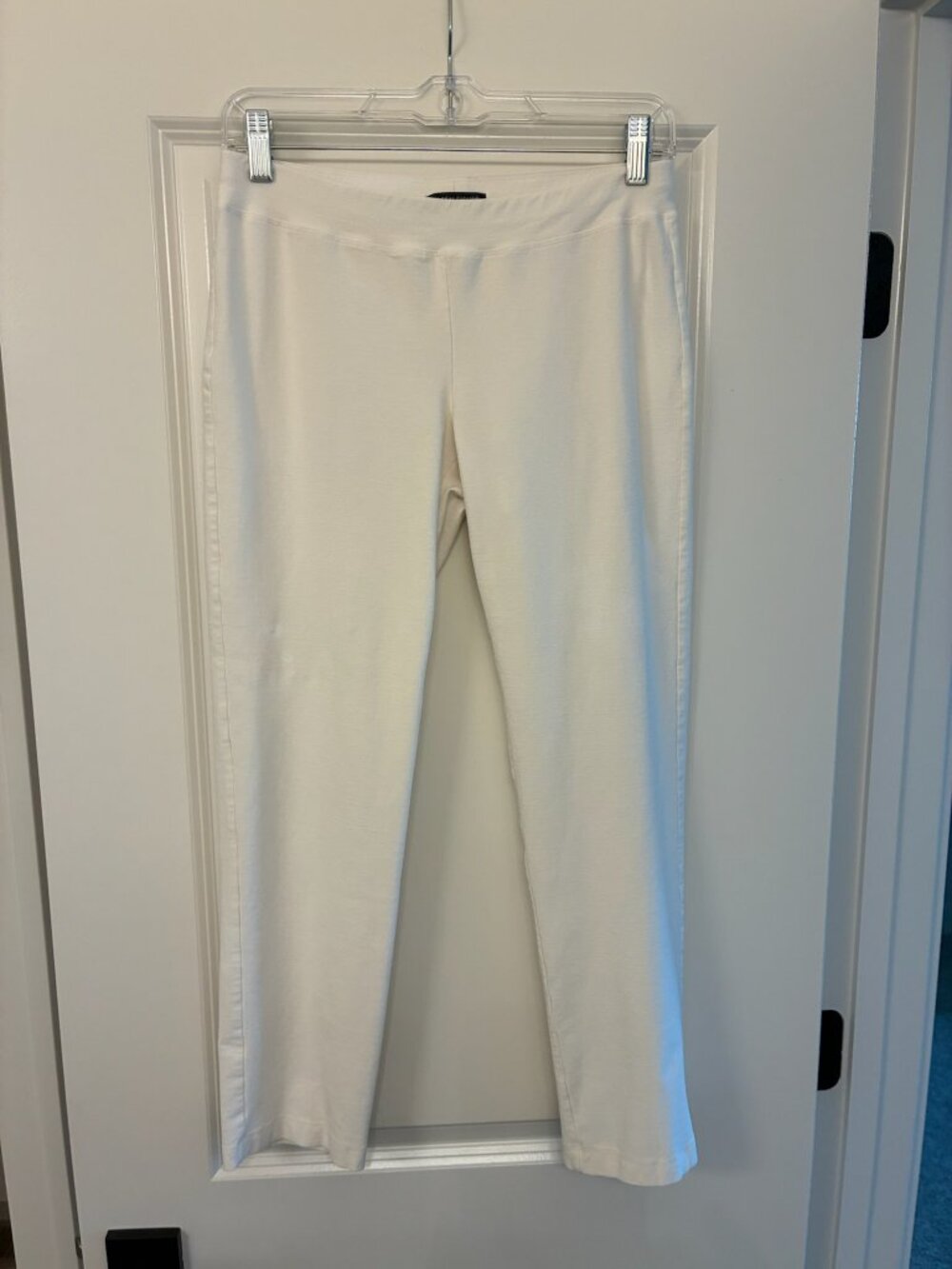 EILEEN FISHER Stretch Pull On Ankle Pants White Women's Size XS